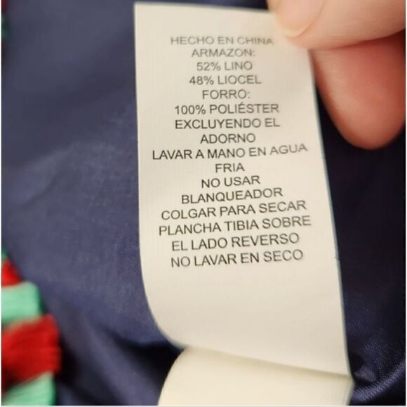 Kate Spade Navy Fringe Tassels Rhinestones Silver Studs Dress Sleeveless Sz 2 - Picture 15 of 15